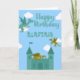 Boys Birthday Dragon Card Karte