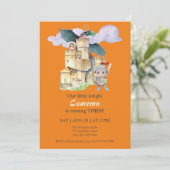 Boys Birthday Fairytale Knight Castle Dragon Einladung (Stehend Vorderseite)