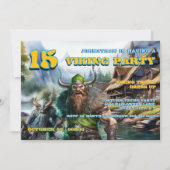 Boys Birthday Invitation 8–16 | Viking Warrior  Einladung (Vorderseite)