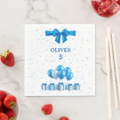 Boys Birthday Luncheon Napkins - Gift Box Design Serviette (Beispiel)