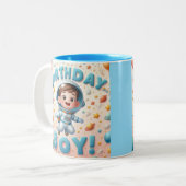 Boy's birthday Mug Zweifarbige Tasse (Vorderseite Links)