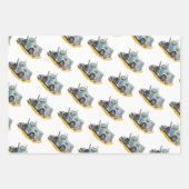 Boys Birthday Party Blue Semi Truck Geschenkpapier Set (Vorderseite 2)