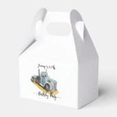 Boys Birthday Party Blue Semi Truck Geschenkschachtel (Vorderseite)