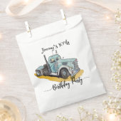 Boys Birthday Party Blue Semi Truck Geschenktütchen (Ausgeschnitten)