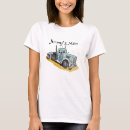Boys Birthday Party Blue Semi Truck T-Shirt