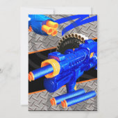 Boys Birthday Party Einladung Dart Wars (Rückseite)