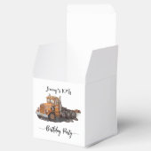 Boys Birthday Party Orange Semi Truck Geschenkschachtel (Geöffnet)