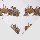Boys birthday party with antique tractor design seidenpapier (Ausschnitt)