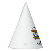 Boys birthday party with blue and yellow biplane partyhütchen (Links)