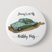 Boys birthday party with two toned sedan button (Vorderseite)