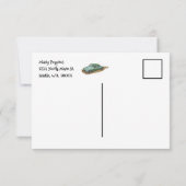 Boys birthday party with two toned sedan dankeskarte (Rückseite)