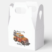 Boys birthday party with wrecker geschenkschachtel (Geöffnet)