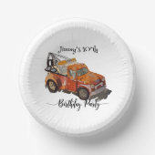 Boys birthday party with wrecker pappteller (Vorderseite)