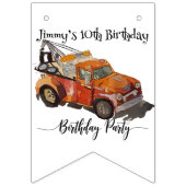 boys birthday party with wrecker wimpelkette (Erste Fahne)