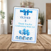 Boys Birthday Thank You Card - Gifts & Confetti Dankeskarte