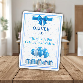 Boys Birthday Thank You Card - Gifts & Confetti Dankeskarte