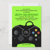 BOYS Birthday Video Game Station Party Einladung (Vorderseite)