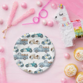 Boys birthday vintage car theme pappteller (Party)