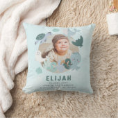 Boys blau unter dem Meer Geburtsstaate Custom Foto Kissen (Decke)