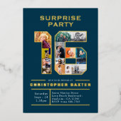 Boys Blue 16. Geburtstags-Foto Folieneinladung (Vorderseite)