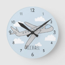 Boys Blue Airplane Design mit Namen