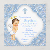 Boys Blue Angel Baptisse Einladung (Rückseite)