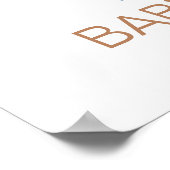 Boys Blue Boho Floral Word Baby Dusche Willkommen Poster (Ecke)