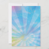 Boys Blue Bowling Gefärbte Krawatte Party Einladung (Rückseite)