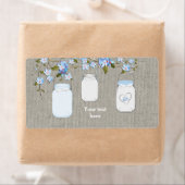 Boys Blue Burlap Mason Jar Wasserflaschen Labels (Insitu)