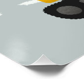 Boys Blue Construction Kindergeburtstag Begrüßungs Poster (Ecke)