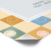 Boys Blue Cool Typ Erstes Jahr Geburtstag Meilenst Poster (Ecke)