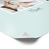 Boys Blue First Year Birthday Foto Collage Poster (Ecke)