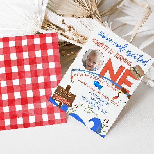 Boys Blue Fishing Wir sind begeistert vom 1. Gebur Einladung