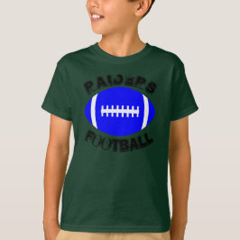 Boys Blue Football Player Custom Team Name Shirt