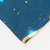 Boys Blue Gold Winter Gymnastik Personalisiert Fleecedecke (Ecke)