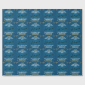 Boys Blue Gold Winter Gymnastik Personalisiert Geschenkpapier (Flach)