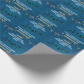 Boys Blue Gold Winter Gymnastik Personalisiert Geschenkpapier (Ecke)