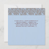 BOYS BLUE INVITATION MIT CROSS ANS DAMASK DESIGN EINLADUNG (Rückseite)