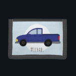Boys Blue Lieferwagen LKW Cartoon Kinder Tri-fold Geldbeutel<br><div class="desc">Diese niedlichen Kinder verdreifachen das Design der Brieftasche mit einem dunkelblauen Lieferwagen-LKW-Cartoon und können mit dem Namen Ihres Jungen individuell gestaltet werden. Ideal für kleine Fan-,  Auto- oder Jeep-Liebhaber an einem besonderen Geburtstag! Karo in unserem Shop für andere niedliche Designs.</div>