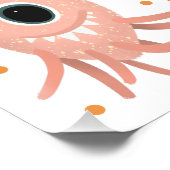 Boys Blue Monster Alien Kindergeburtstag Begrüßung Poster (Ecke)