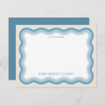 Boys Blue Personalisiert Note Card Flachgeschirr