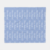 Boys Blue Personalisierte Schrift Name Fleecedecke (Vorderseite (Horizontal))
