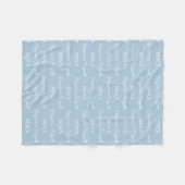 Boys Blue Personalisierte Schrift Name Fleecedecke (Vorderseite (Horizontal))