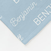Boys Blue Personalisierte Schrift Name Fleecedecke (Ecke)