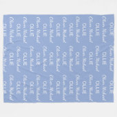 Boys Blue Personalisierte Schrift Name Fleecedecke (Vorderseite (Horizontal))