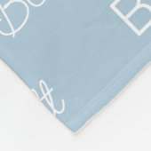 Boys Blue Personalisierte Schrift Name Fleecedecke (Ecke)