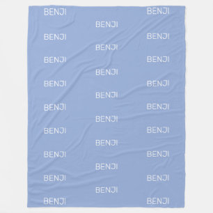 Boys Blue Personalisierte Schrift Name Fleecedecke