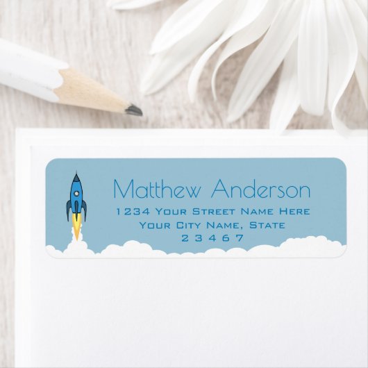 ・ Boys Blue Rocket Ship Weltraumschiff Rücksendead (Insitu)