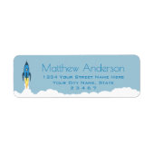 ・ Boys Blue Rocket Ship Weltraumschiff Rücksendead (Vorne)