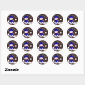 Boys Blue Snowflake Baby Shower Stickers (Blatt)